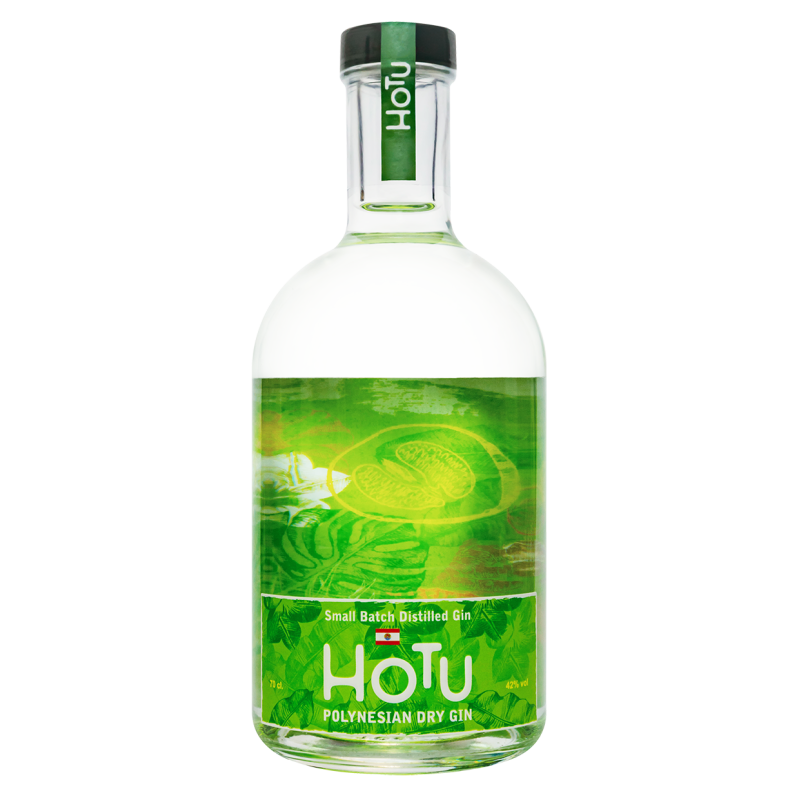 HOTU, Polynesian Dry Gin with 9 Plants from Tahiti - 42° (70cL)